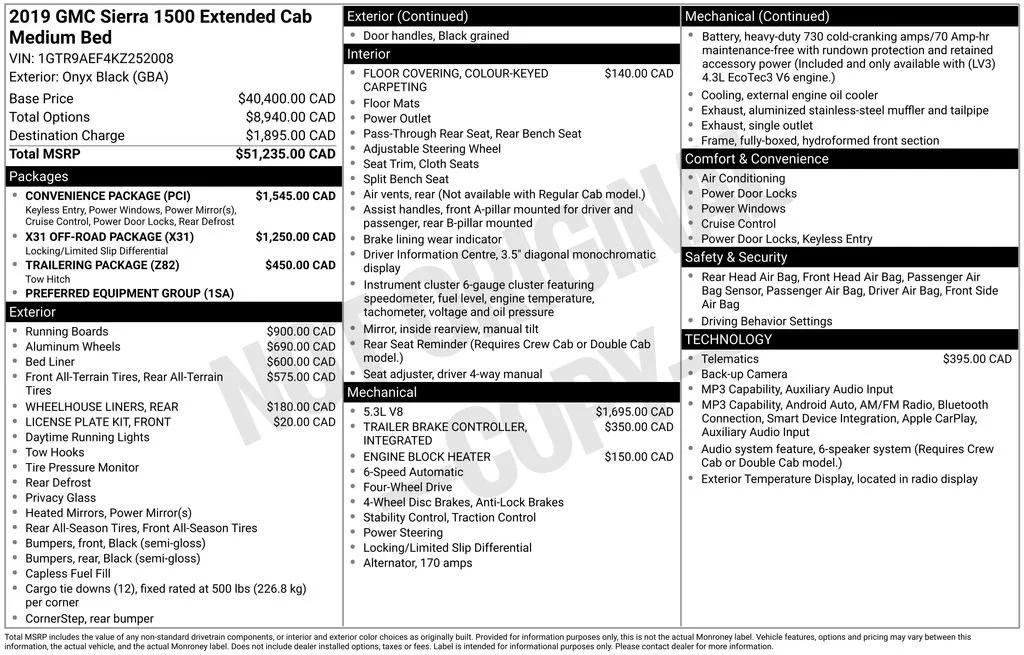 gmc sierra 1500 2019 1GTR9AEF4KZ252008 image gmc sierra 1500 2019 1GTR9AEF4KZ252008 image